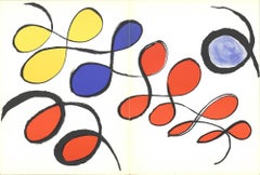 Alexander Calder-DLM No. 141 Pages 14, 15-15" x 22"-Lithograph-1963-Surrealism