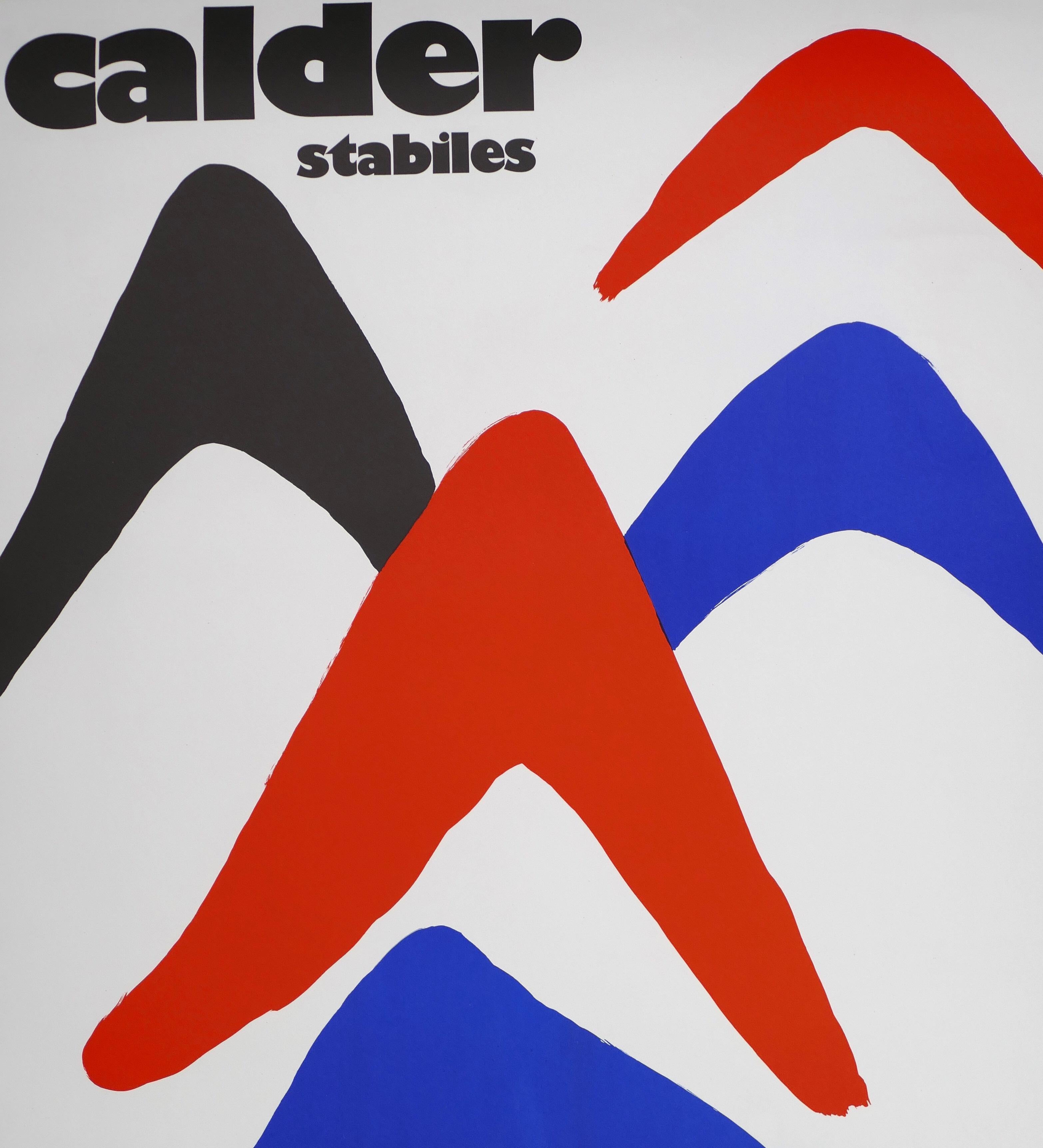 Alexander Calder Exhibition Poster is an original lithographic poster realized for the exhibition 