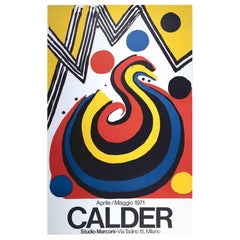 Alexander Calder Exhibition Poster  - Vintage Offset Print and Lithograph - 1971