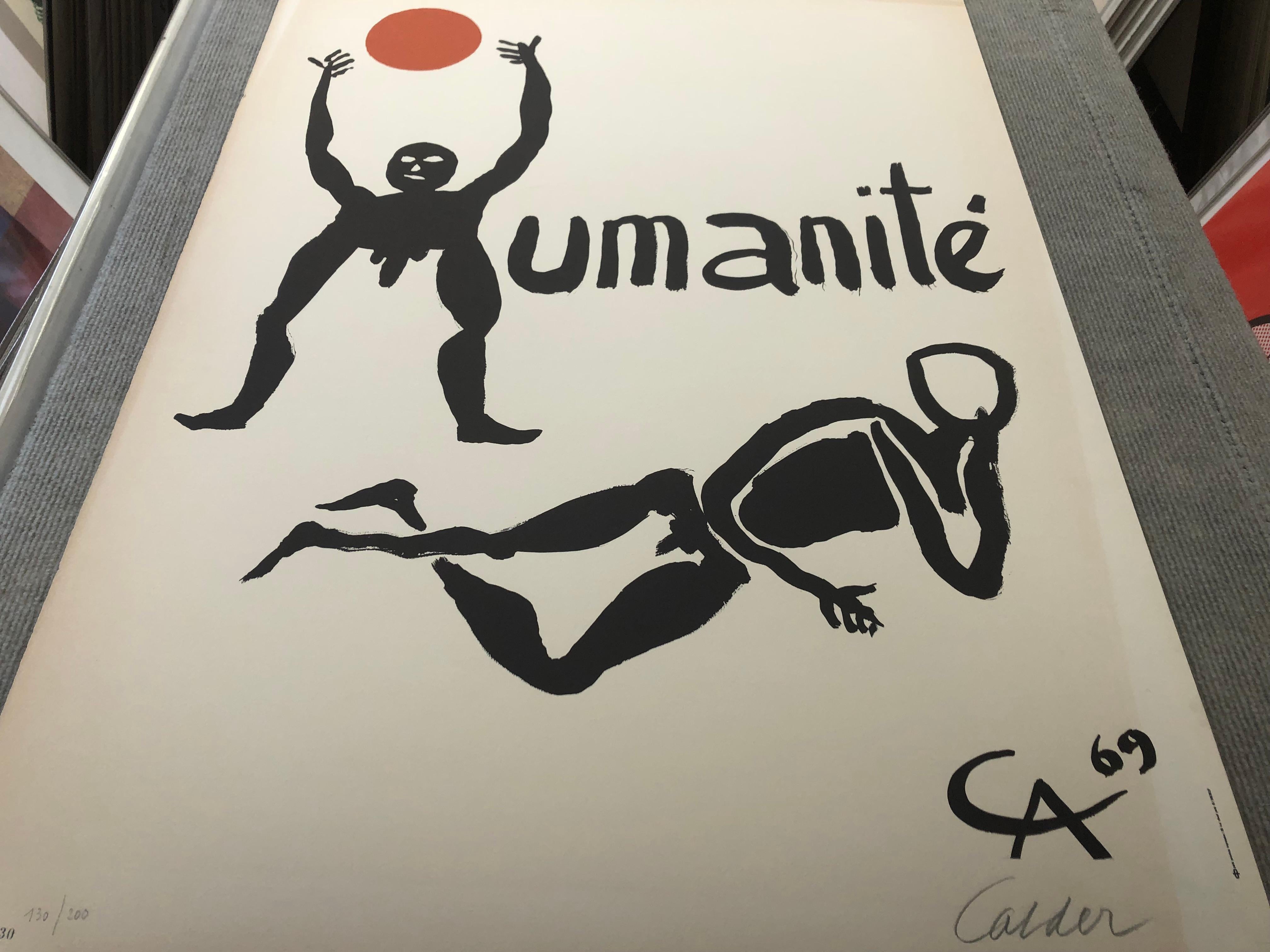Alexander Calder - Fete de L'Humanite - handsigniert  im Angebot 10
