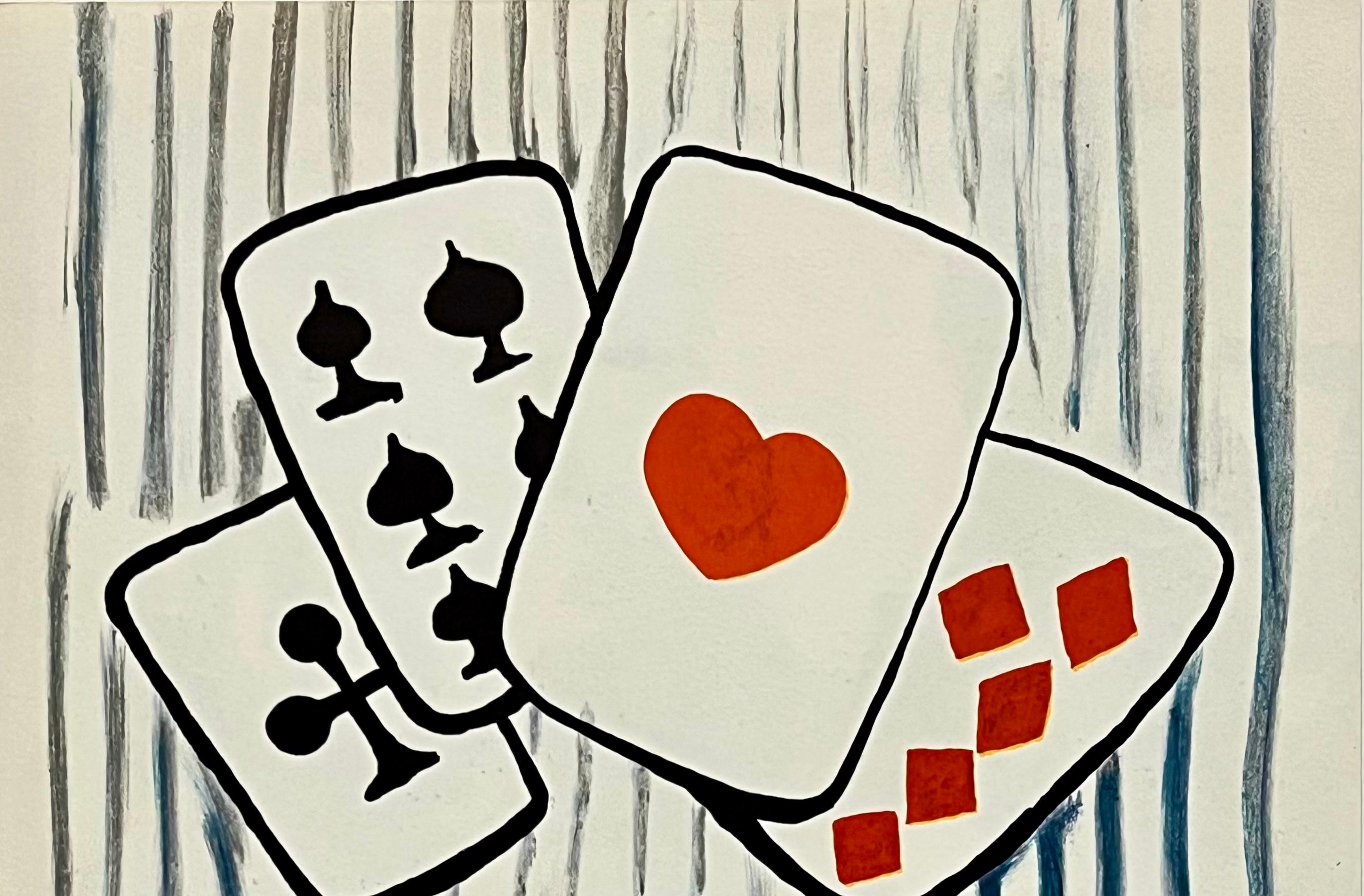 Alexander Calder Las Vegas card players lithograph (Calder prints) For Sale 1