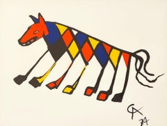 Lithographie d'Alexander Calder, 1974, Beastie, de Flying Colors