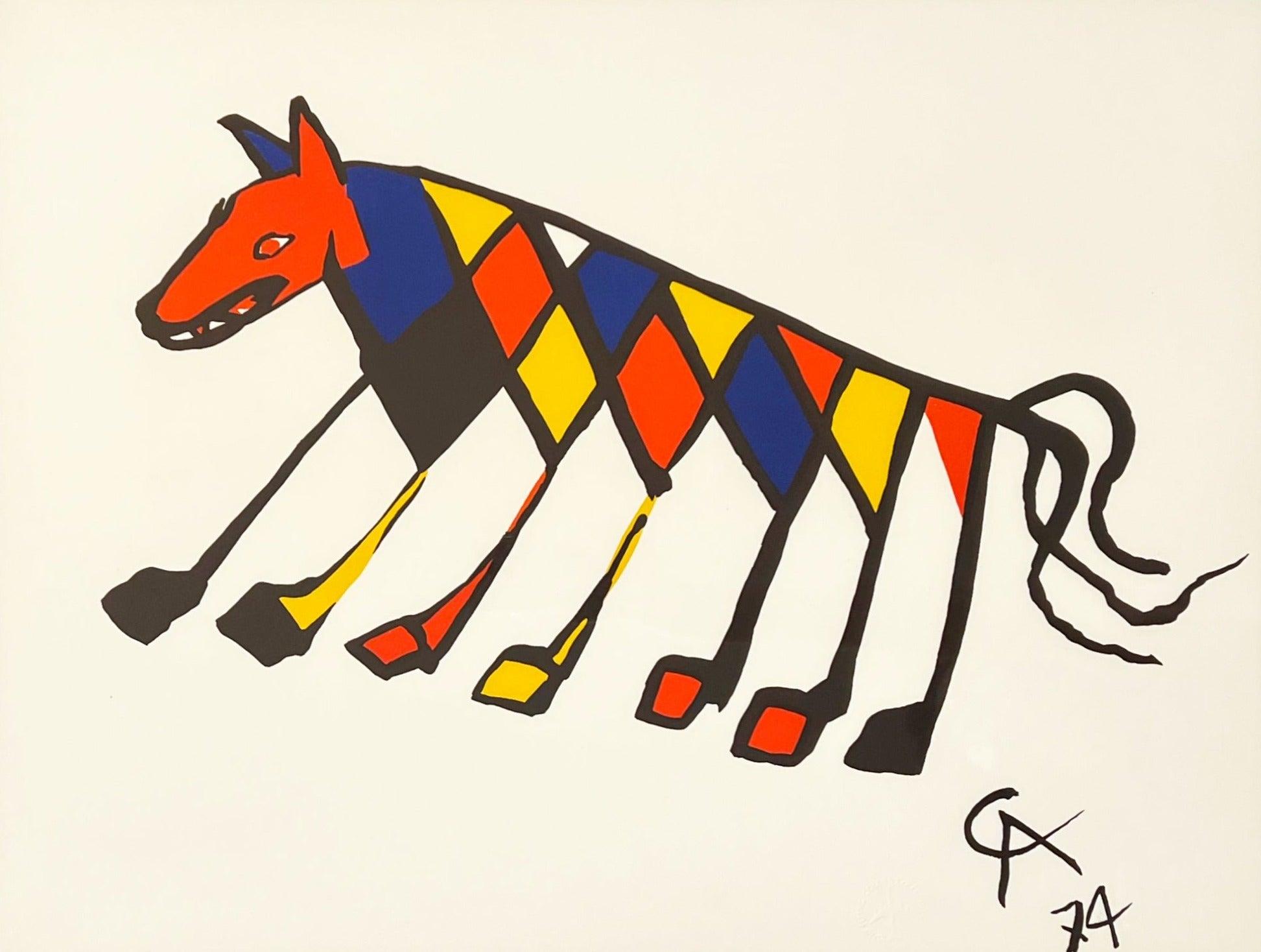 Alexander Calder Lithograph, 1974, Beastie, from Flying Colors
