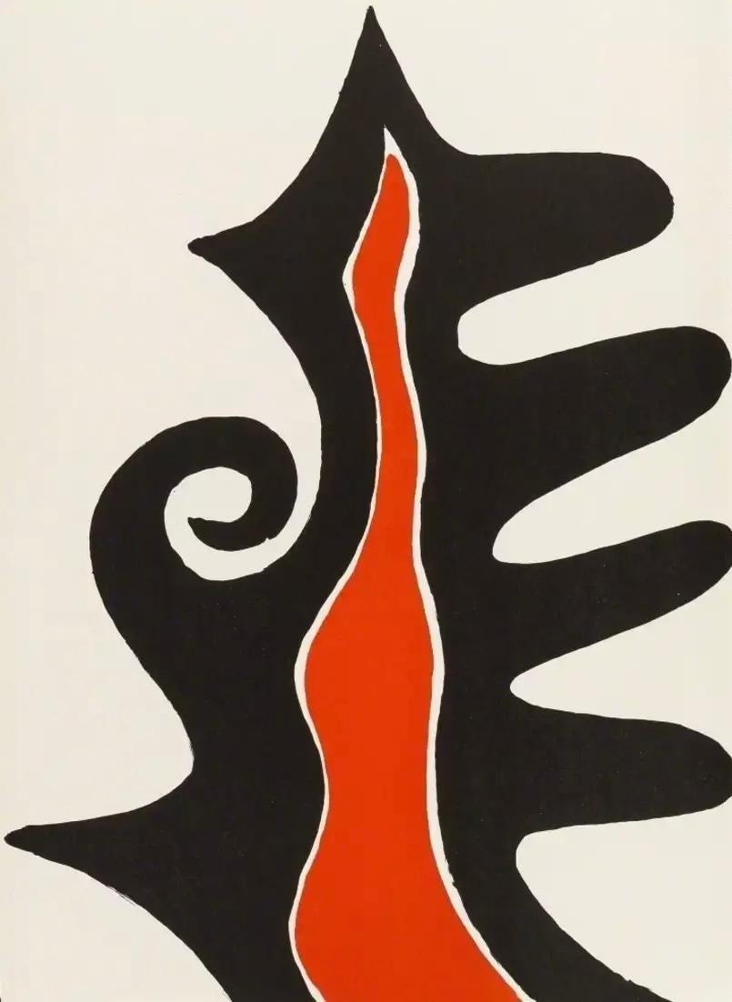 Alexander Calder Lithograph c. 1973: 

Lithograph in colors; 15 x 11 inches.
Very good overall vintage condition; well-preseved. 
Unsigned from an edition of unknown.
From: Derrière le miroir Printed in France c. 1967. Looks superb framed.