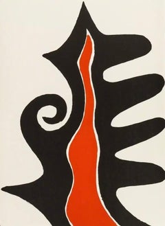 Vintage Alexander Calder lithograph derrière le miroir (Calder prints) 