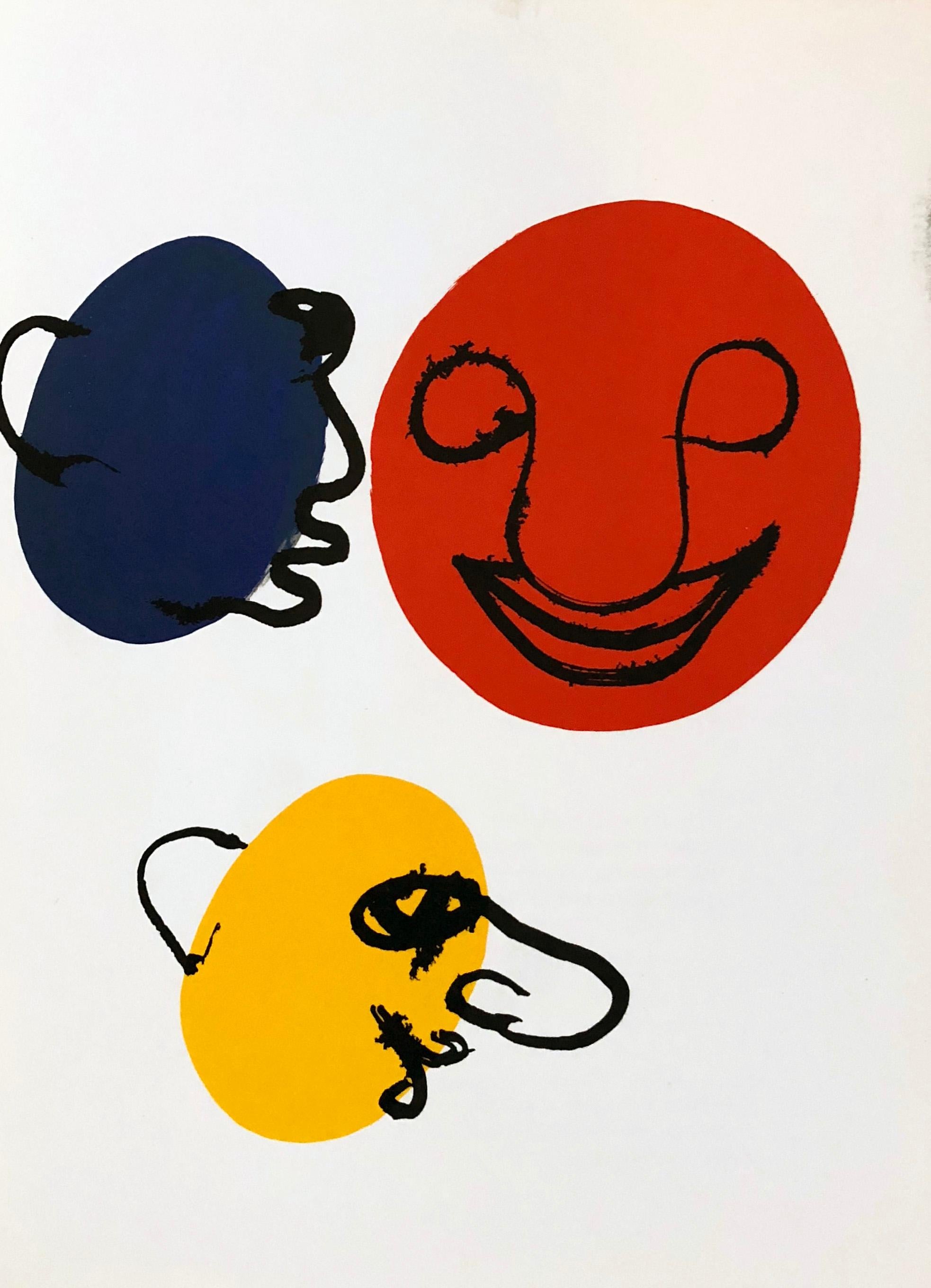 Alexander Calder Lithograph c. 1971 from Derrière le miroir:

Lithograph in colors; 15 x 11 inches.
Very good overall vintage condition.
Unsigned from an edition of unknown.
From: Derrière le miroir Published Paris c. 1971. Printed in France.