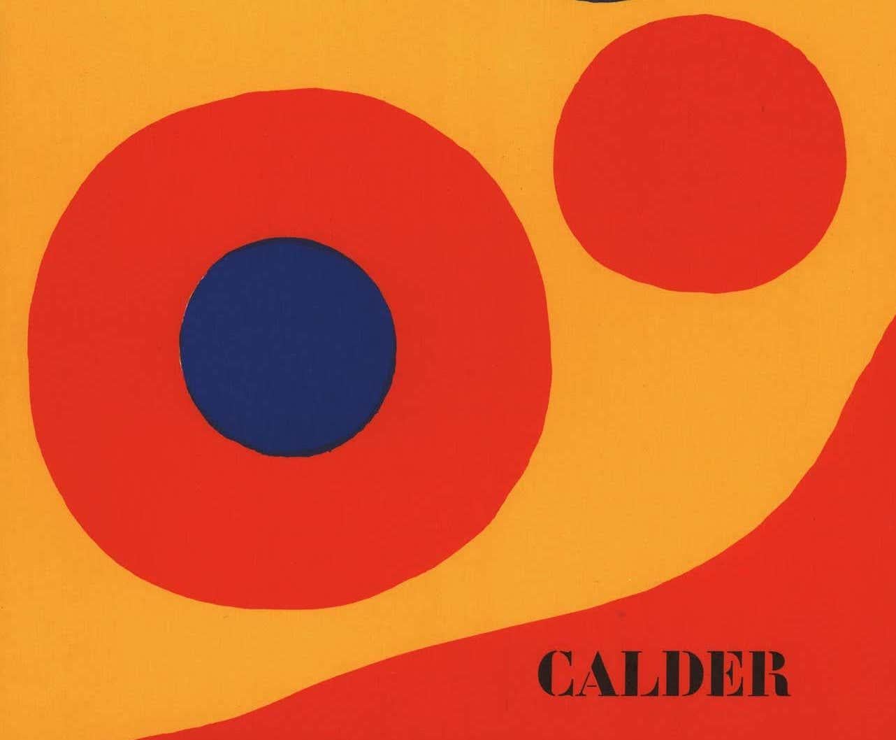 Alexander Calder Lithographic cover: Derrière le miroir 1973:

Lithographic cover sheet; 15 x 11 inches.
Very good overall vintage condition.
Unsigned from an edition of unknown.
Portfolio: Derrière le miroir, 1973.
Looks superb matted & framed.