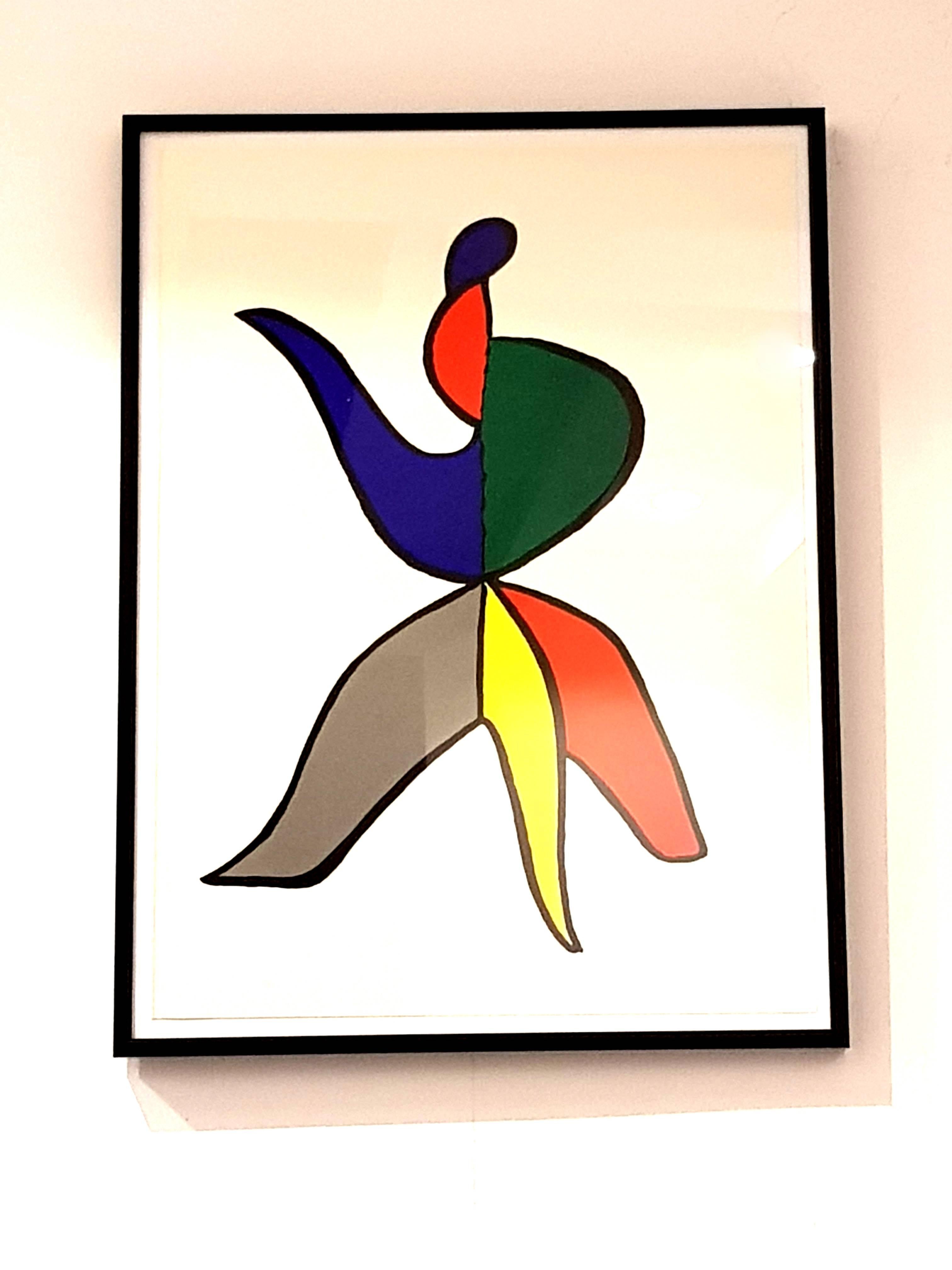 Alexander Calder - Original Lithographie - Hinter dem Spiegel im Angebot 1