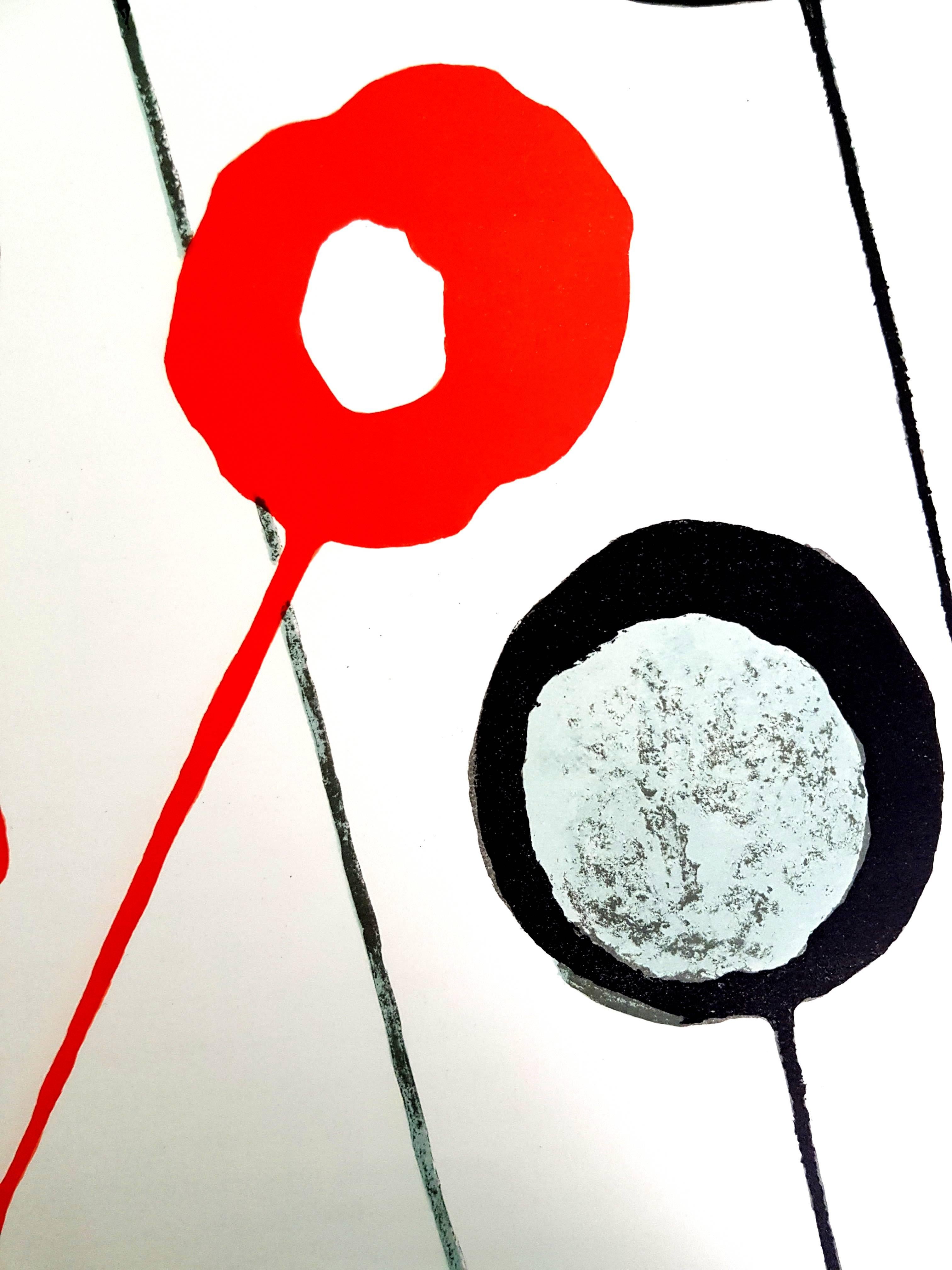 Alexander Calder - Original Lithograph - Behind the Mirror For Sale 1