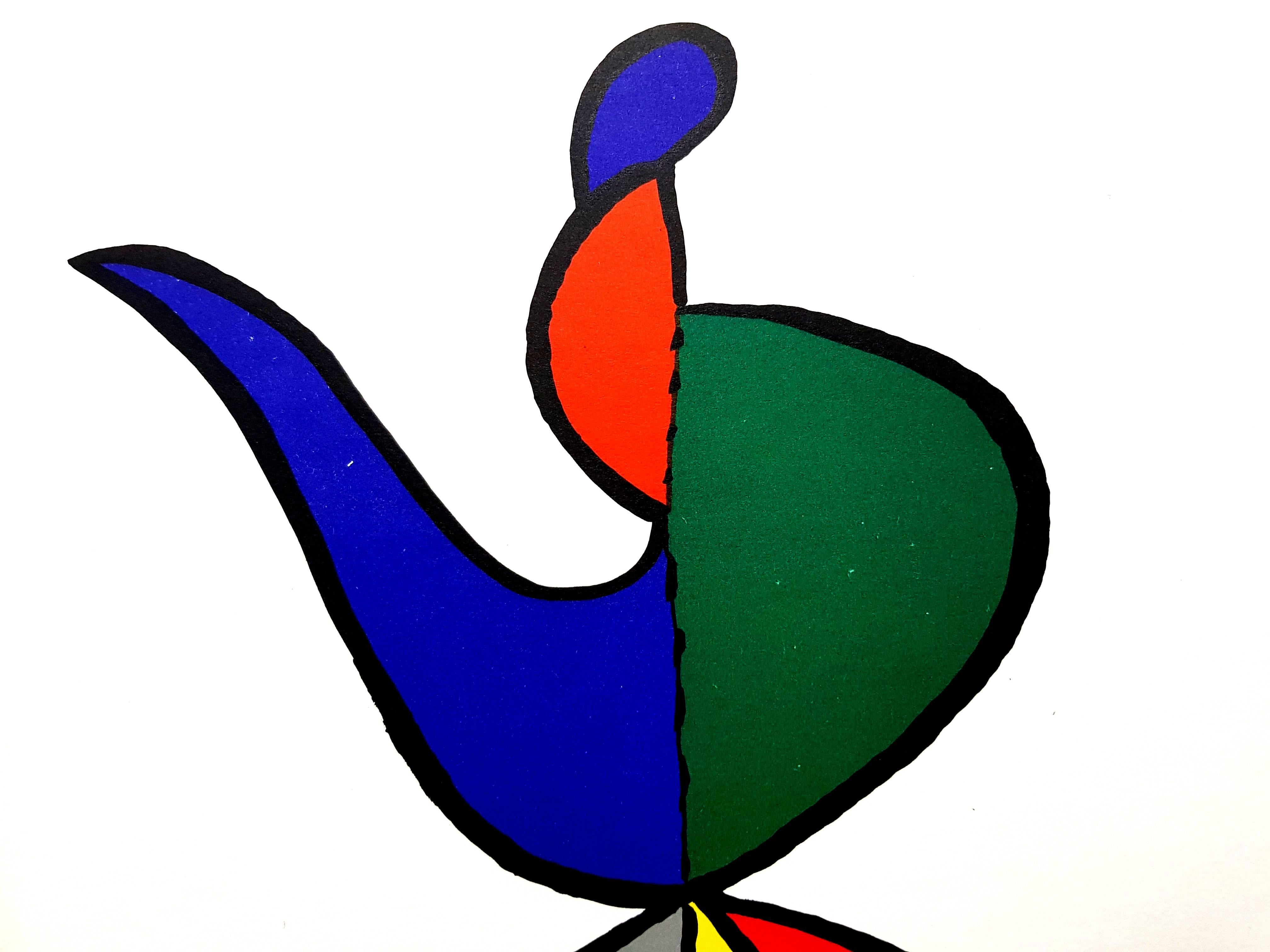 Alexander Calder - Original Lithographie - Hinter dem Spiegel im Angebot 4