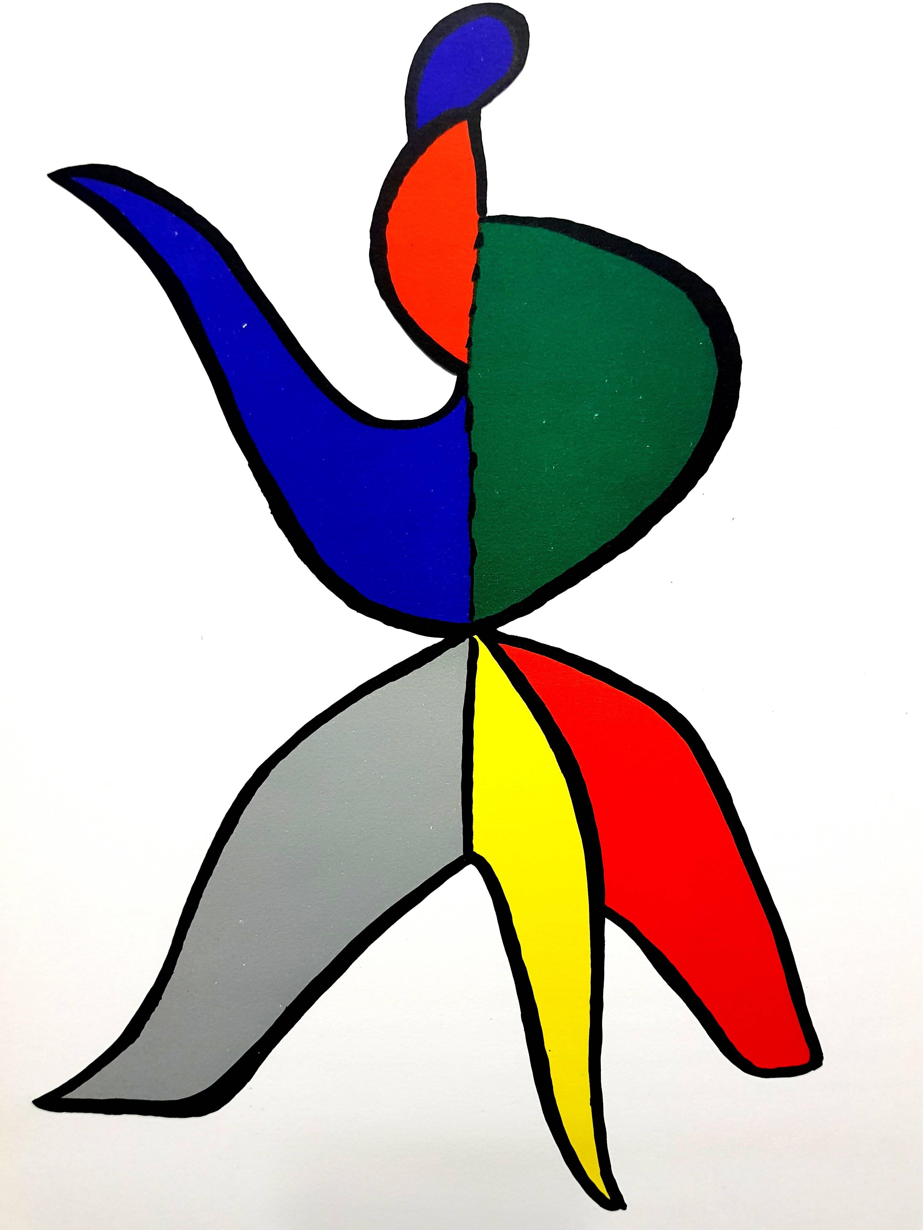 Alexander Calder - Original Lithograph - Behind the Mirror