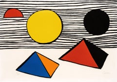 ALEXANDER CALDER  PYRAMIDS AND SUN  SIGNED AND NUMBERED