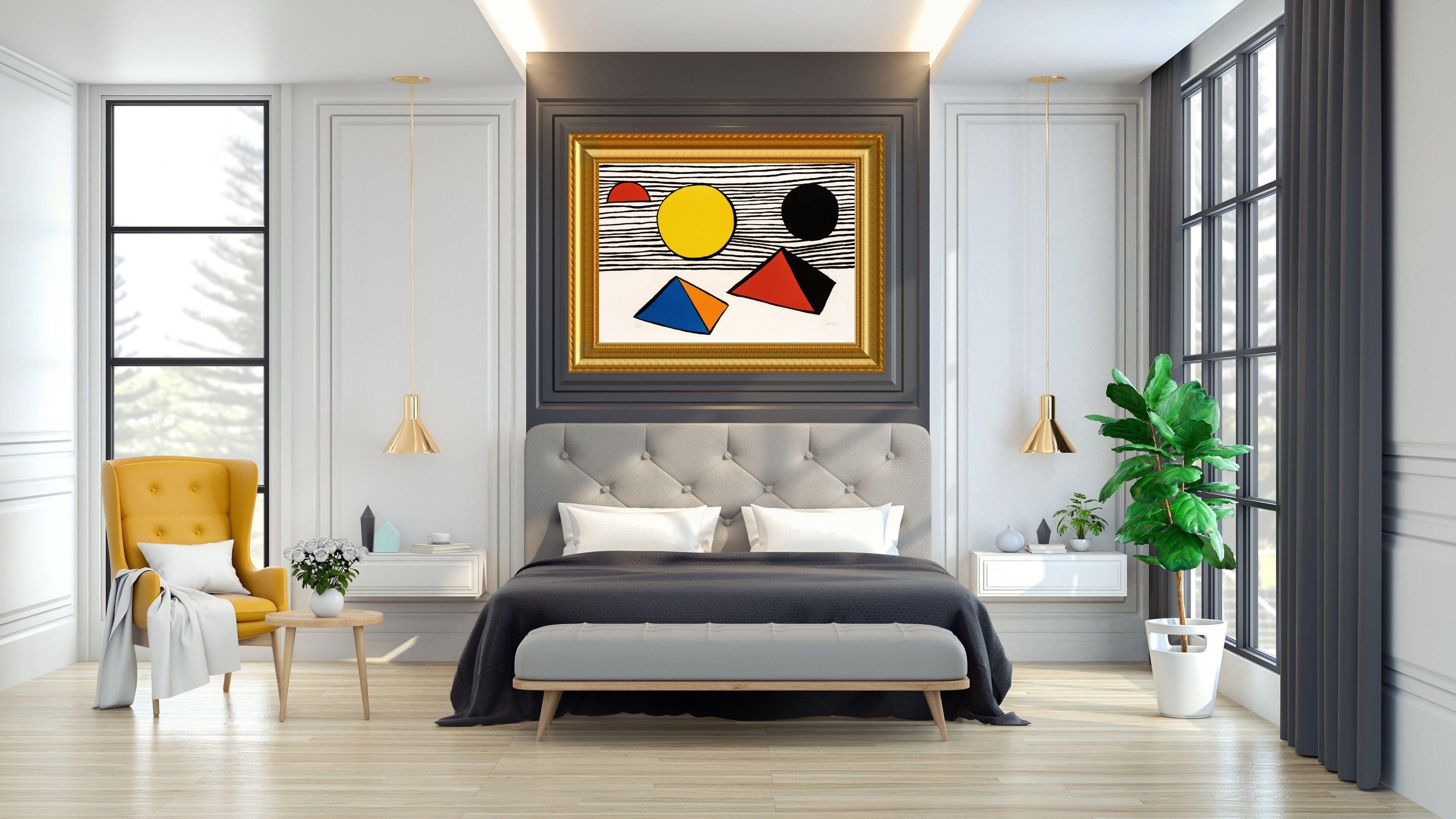 ALEXANDER CALDER  PYRAMIDS AND SUN  SIGNED AND NUMBERED 1