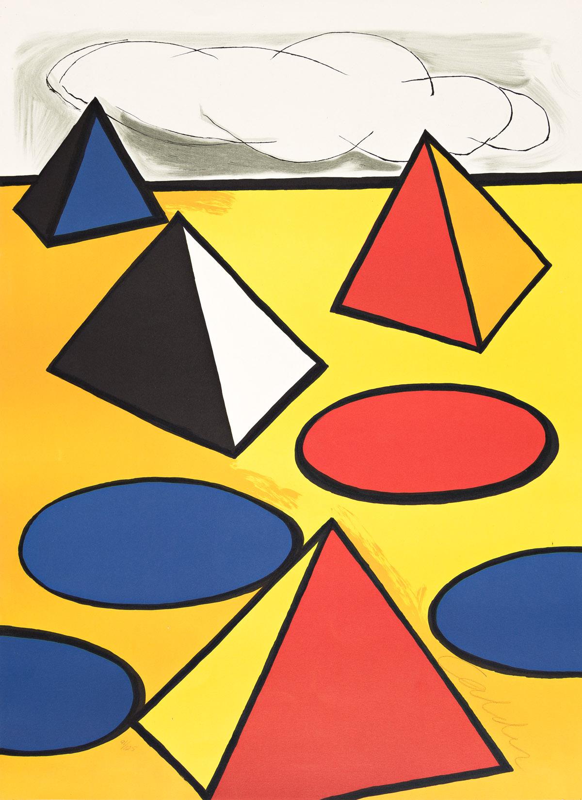 Alexander Calder Pyramids lithograph 1975 (Calder prints)