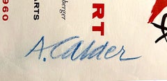 Alexander Calder - Raro poster autografato della mostra del giugno 1960 alla M. Knoedler & Co.