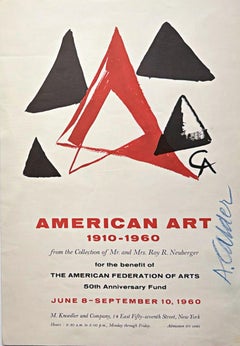Alexander Calder - rare Signed poster for the June 1960 M. Knoedler & Co. show