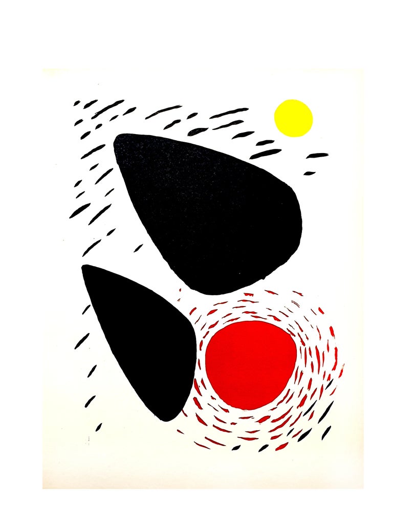 Alexander Calder - Rocks and Sun - Original Lithograph For Sale 2