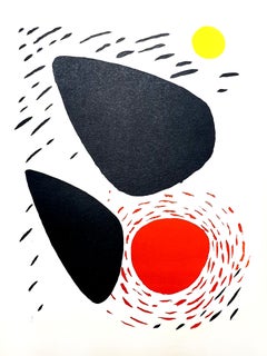 Vintage Alexander Calder - Rocks and Sun - Original Lithograph