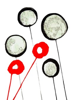 Retro Alexander Calder Roses lithograph (Calder derriÃ¨re le miroir)