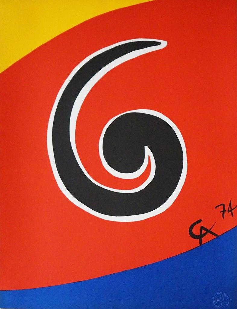 Alexander Calder Skyswirl
Artist: Alexander Calder
Medium: Original lithograph
Title: Skyswirl
Portfolio: Flying Colors
Year: 1974
Edition: Open
Signed: In the stone
Framed Size: 33
