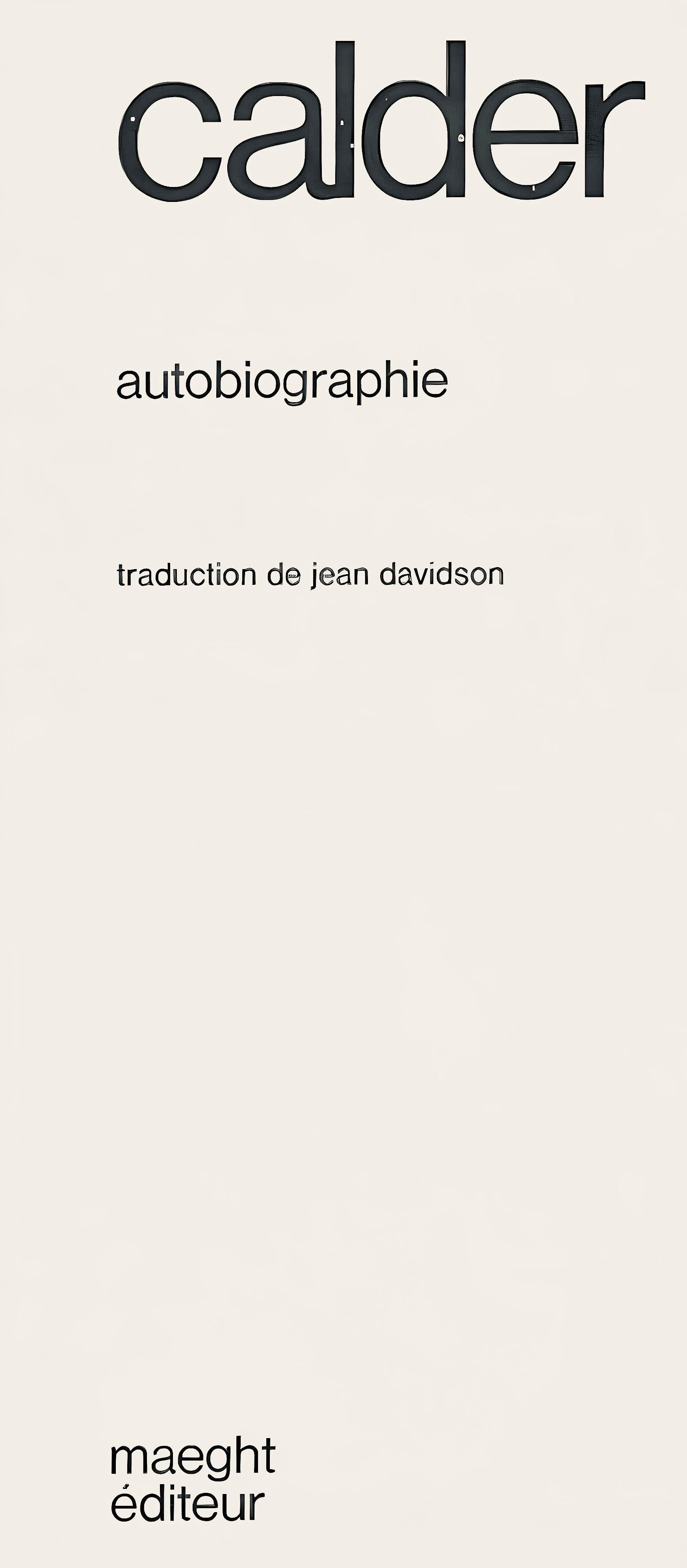 Alexander Calder, Untitled, from Calder autobiographie, 1972 en vente 4