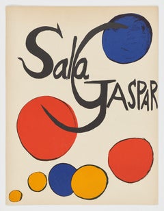 Poster litografico originale dell'artista americano del 1973 per la mostra Sala Gaspar di Barcellona