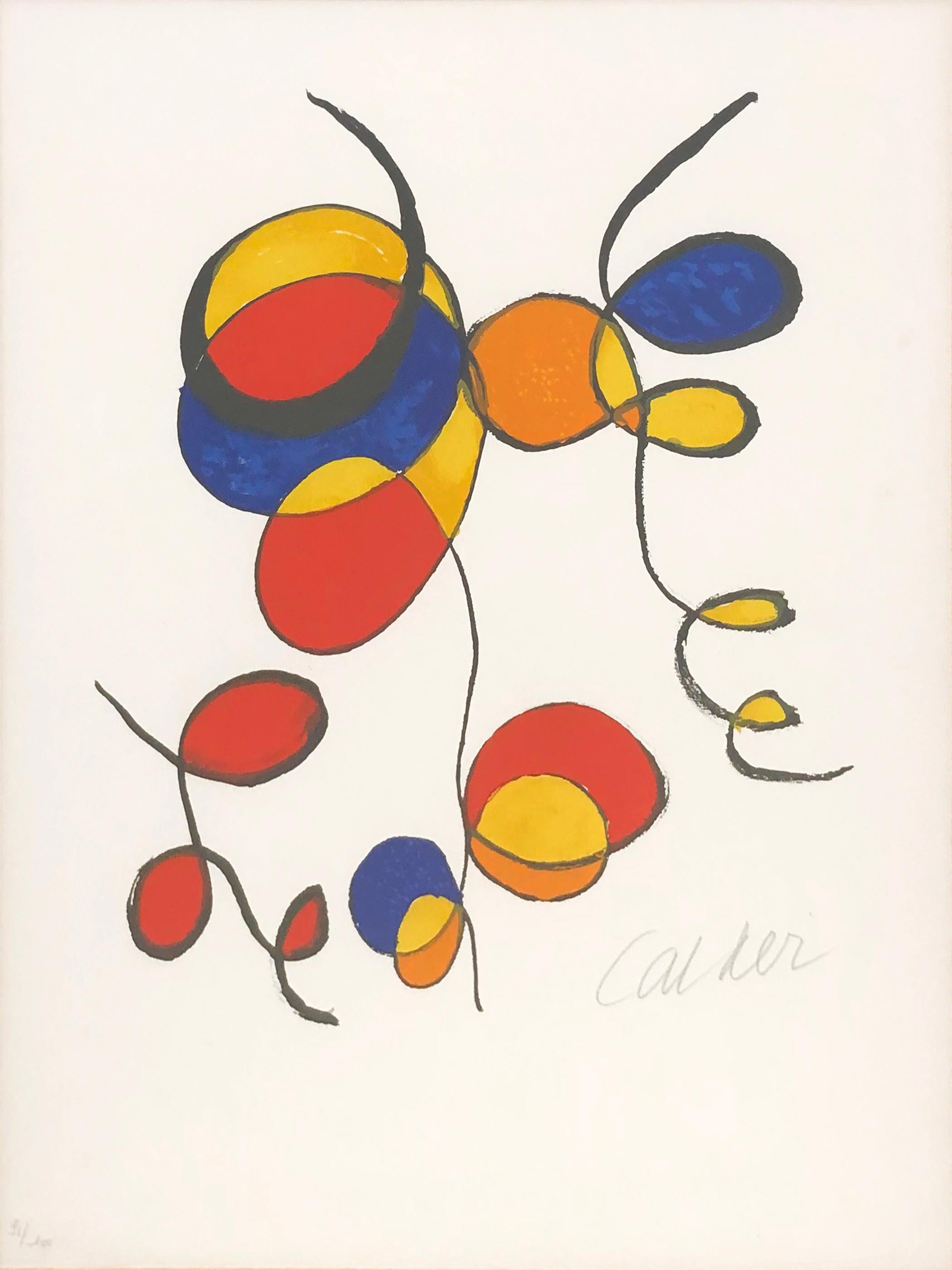 Arte en América, Cartera Gráfica '70 (6 litografías firmadas a mano) - Print Abstracto de Alexander Calder