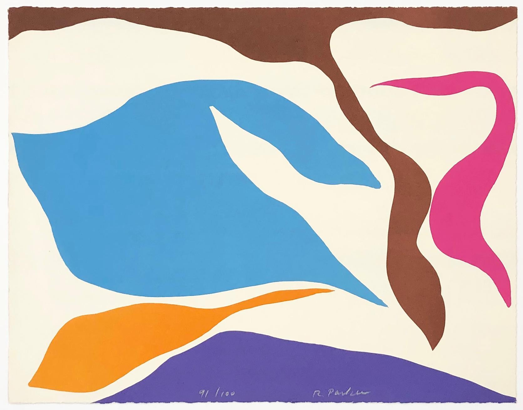 Arte en América: Gráfica 70.  Carpeta completa de litografías en color sobre papel.  Incluye obras de Paul Jenkins, Ray Parker, Richard Anuszkiewicz, Robert Rauschenberg, Peter Dechar y Alexander Calder.  Cada impresión está firmada a mano y