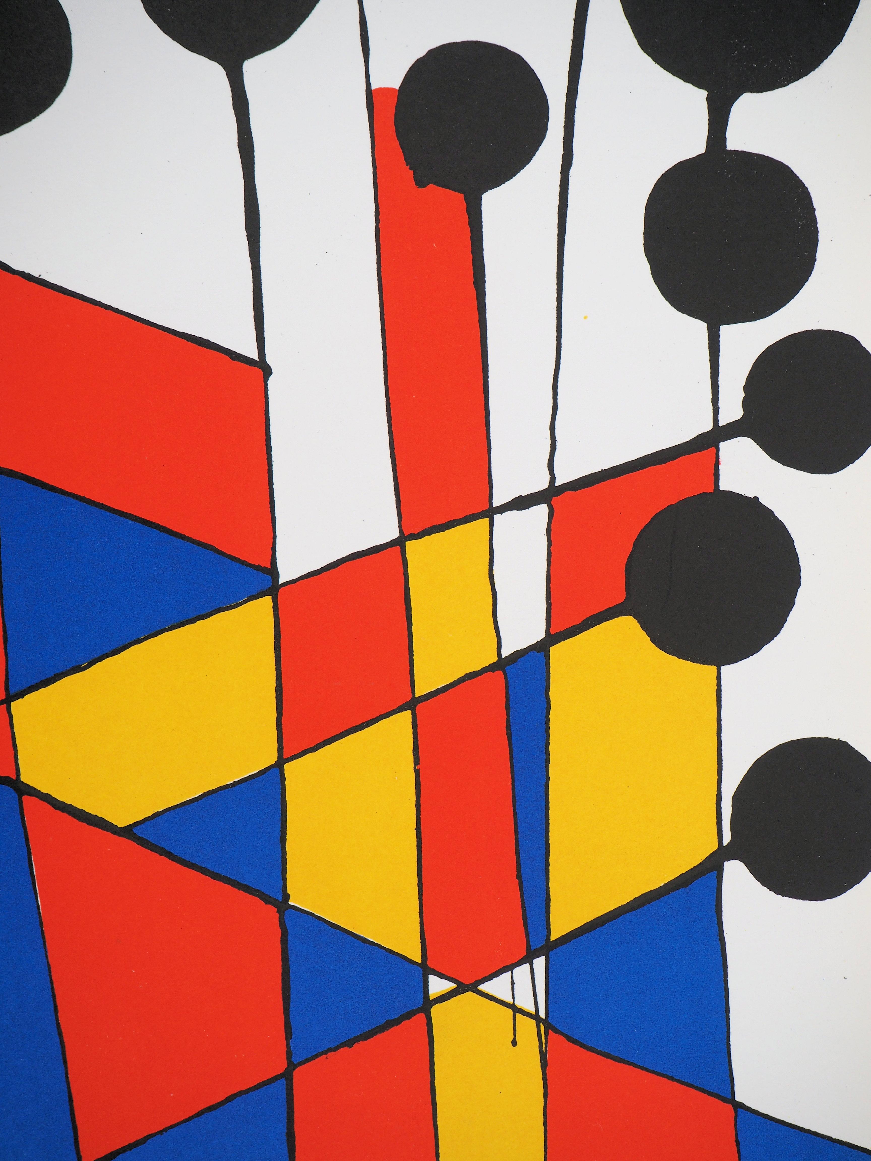 Balloons - Original lithograph - Mourlot, 1971 - Abstract Print by Alexander Calder