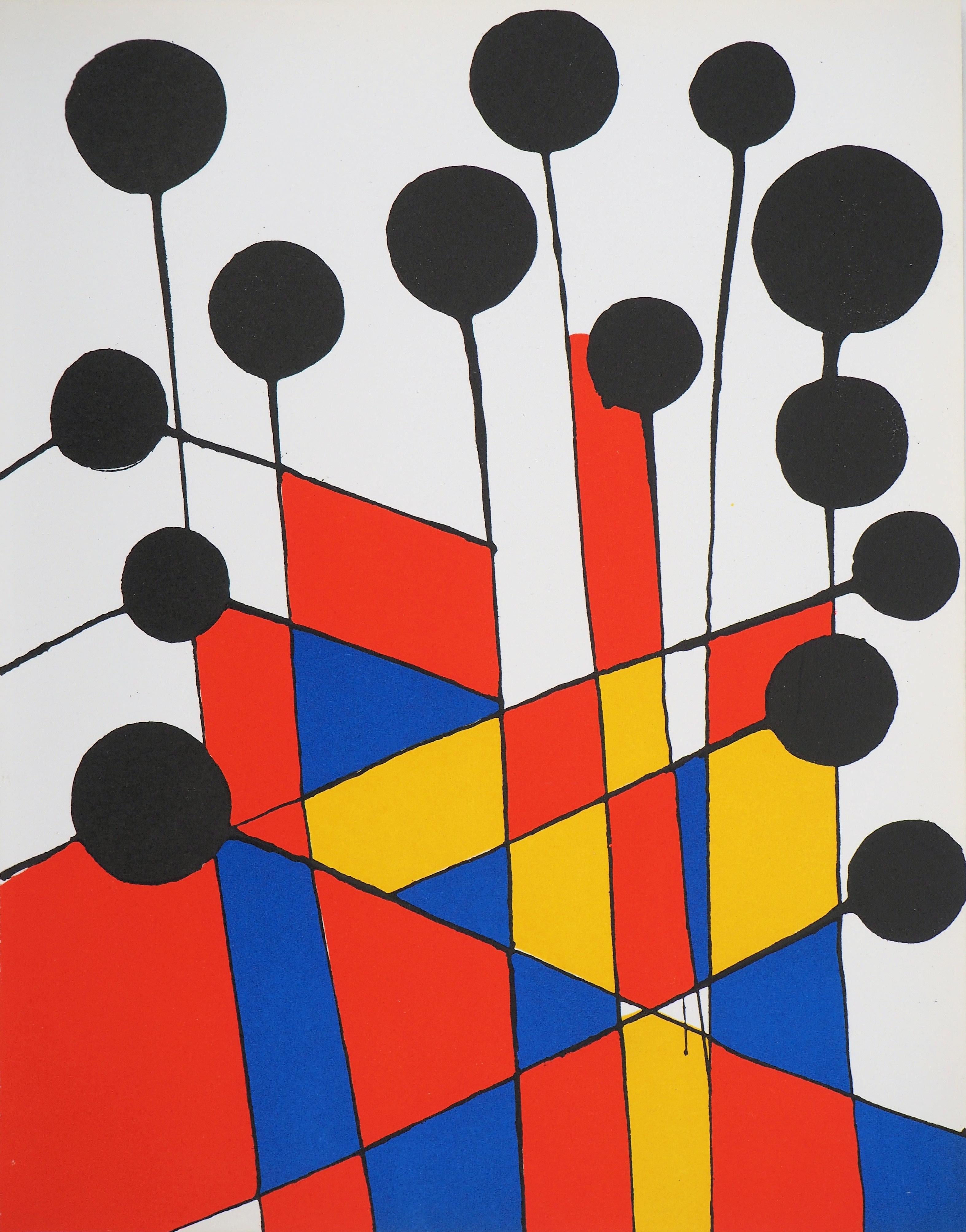 Alexander Calder Abstract Print - Balloons - Original lithograph - Mourlot, 1971