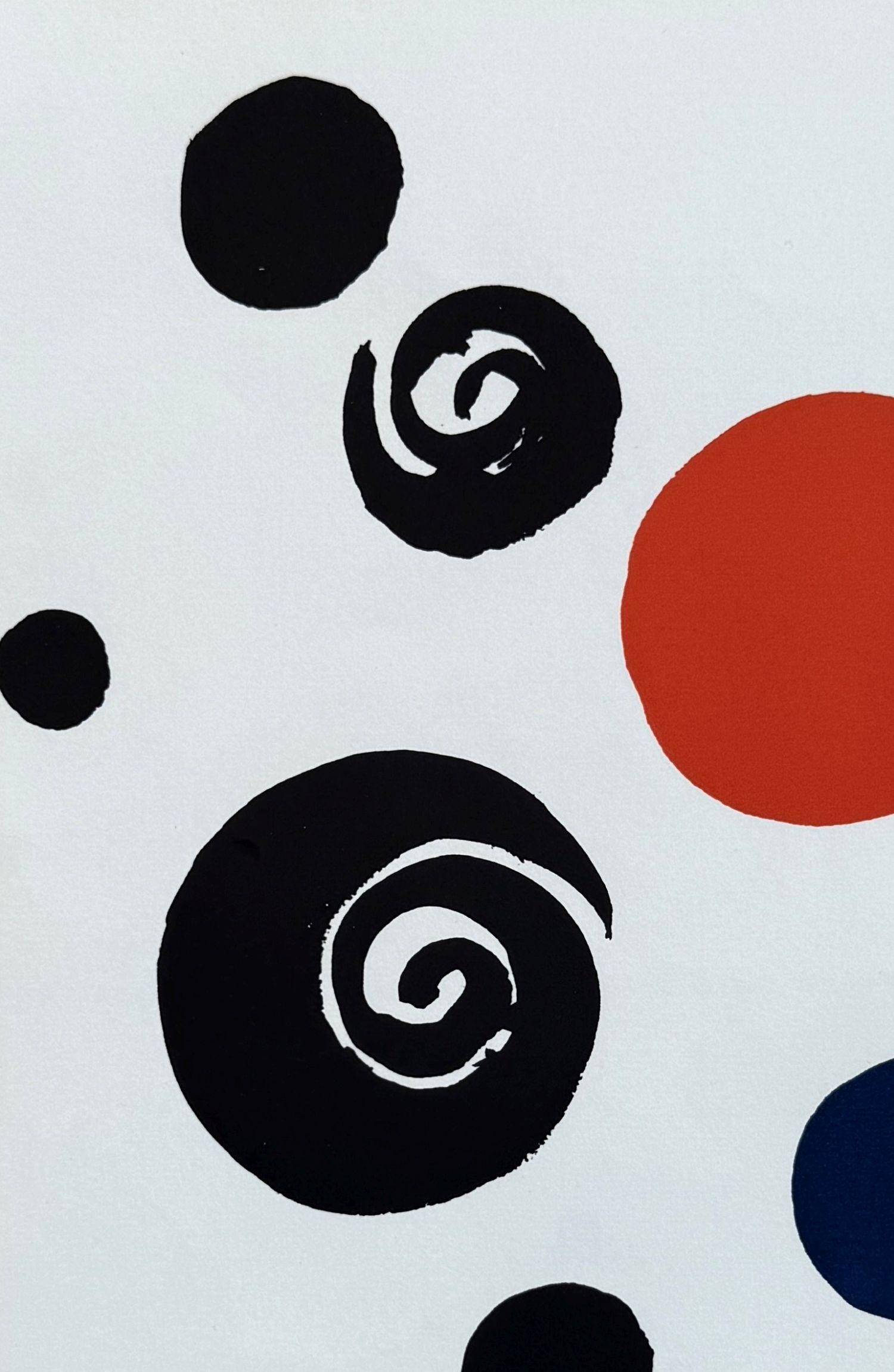 Balloons & Spirals - Lithograph, 1965 - Gray Abstract Print by Alexander Calder
