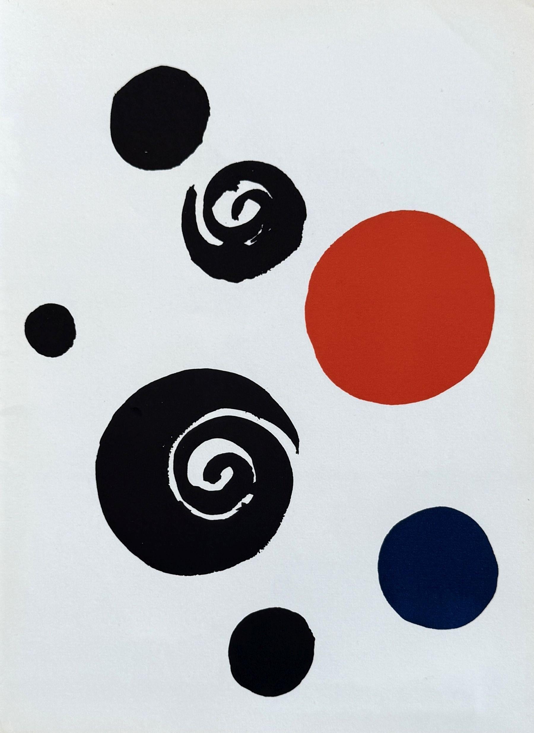 Globos y espirales - Litografía, 1965