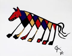 Used Beastie (Braniff Flying Colors), 1974 Ltd Ed Lithograph, Alexander Calder