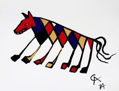 Beastie (Braniff Flying Colors), 1974 Ltd Ed Lithograph, Alexander Calder