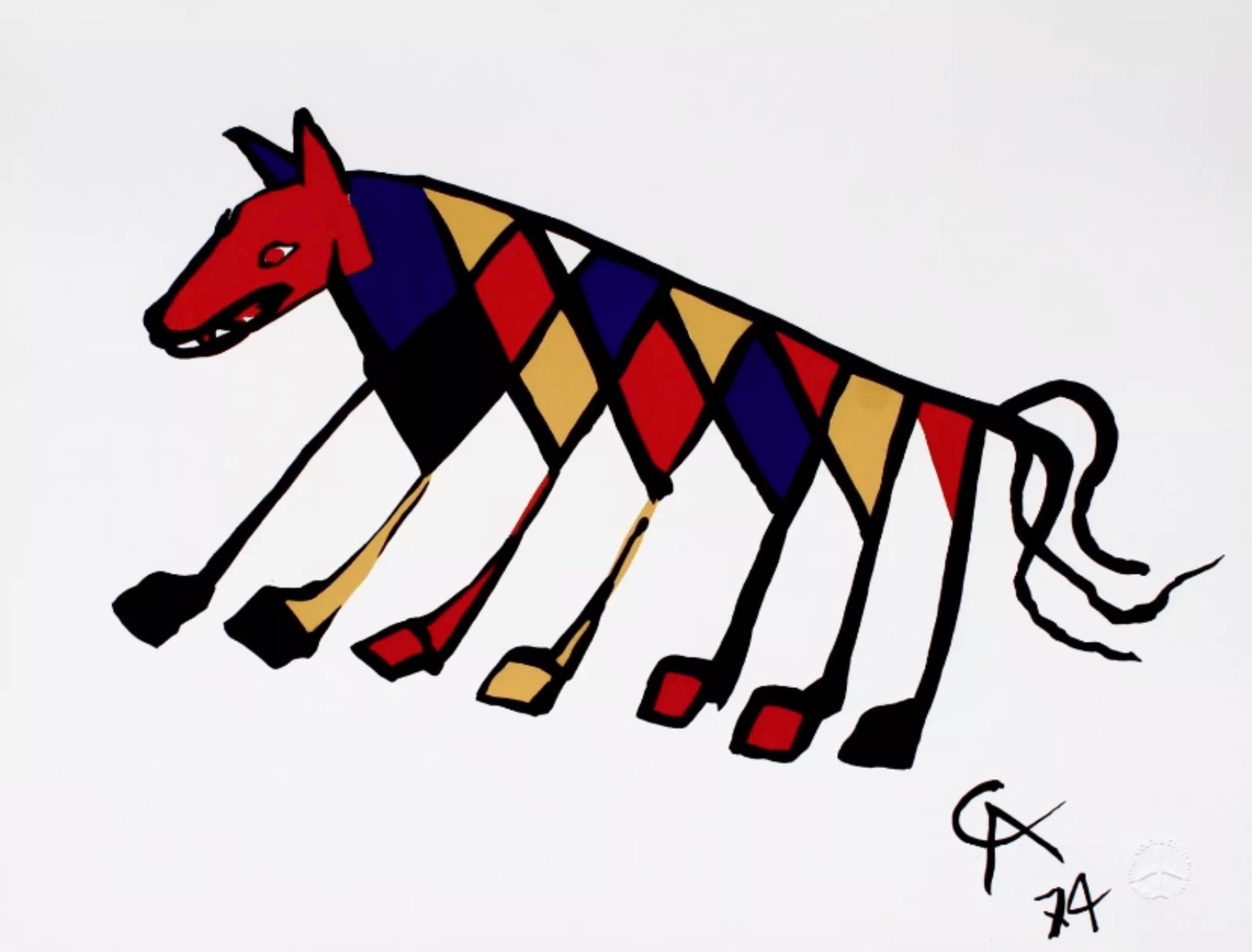 Alexander Calder Abstract Print - Beastie (Flying Colors Collection)