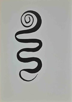 Black Spiral - Vintage Lithograph by Alexander Calder - 1970s