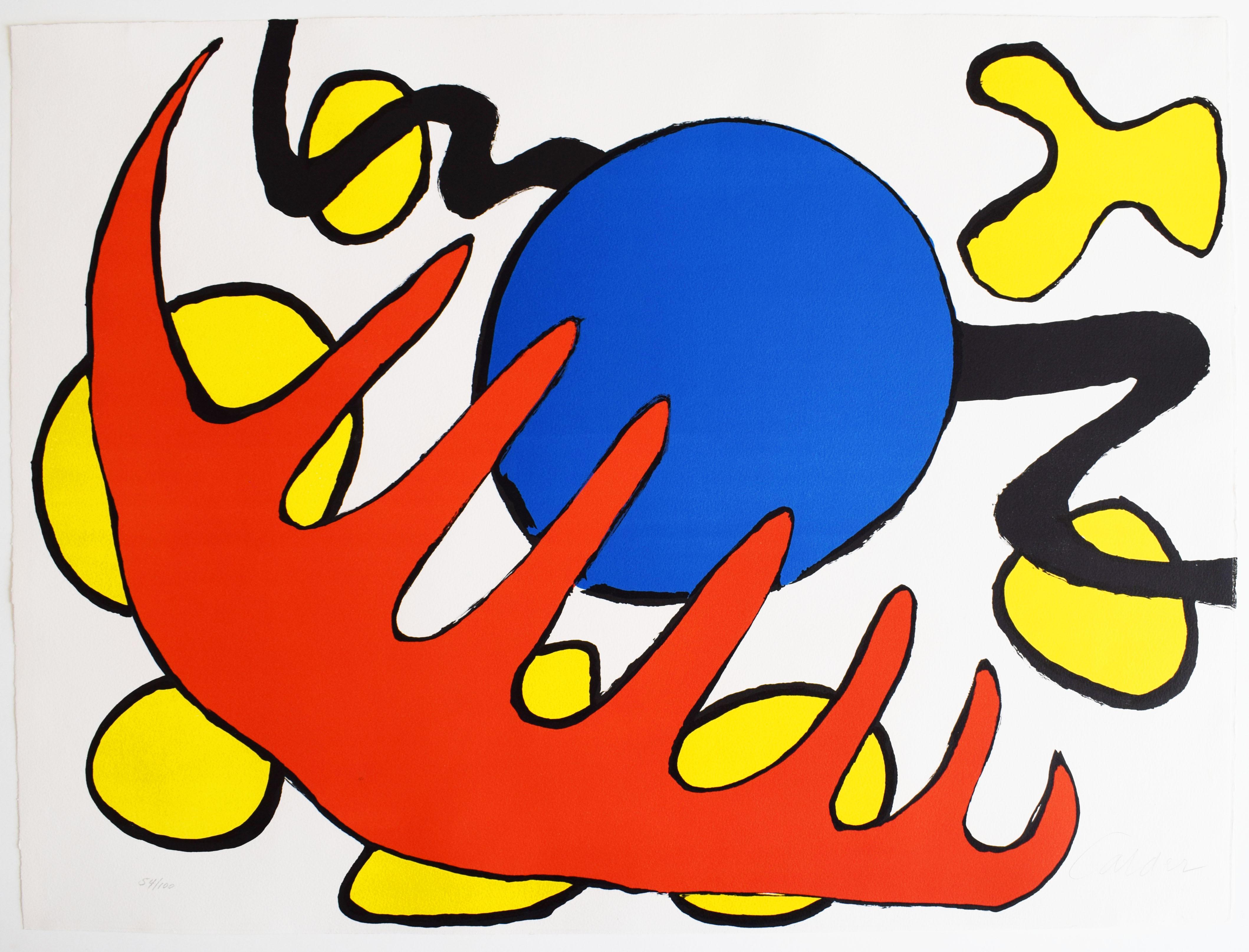 Luna blu - Onde americane Luna Celeste - Print di Alexander Calder