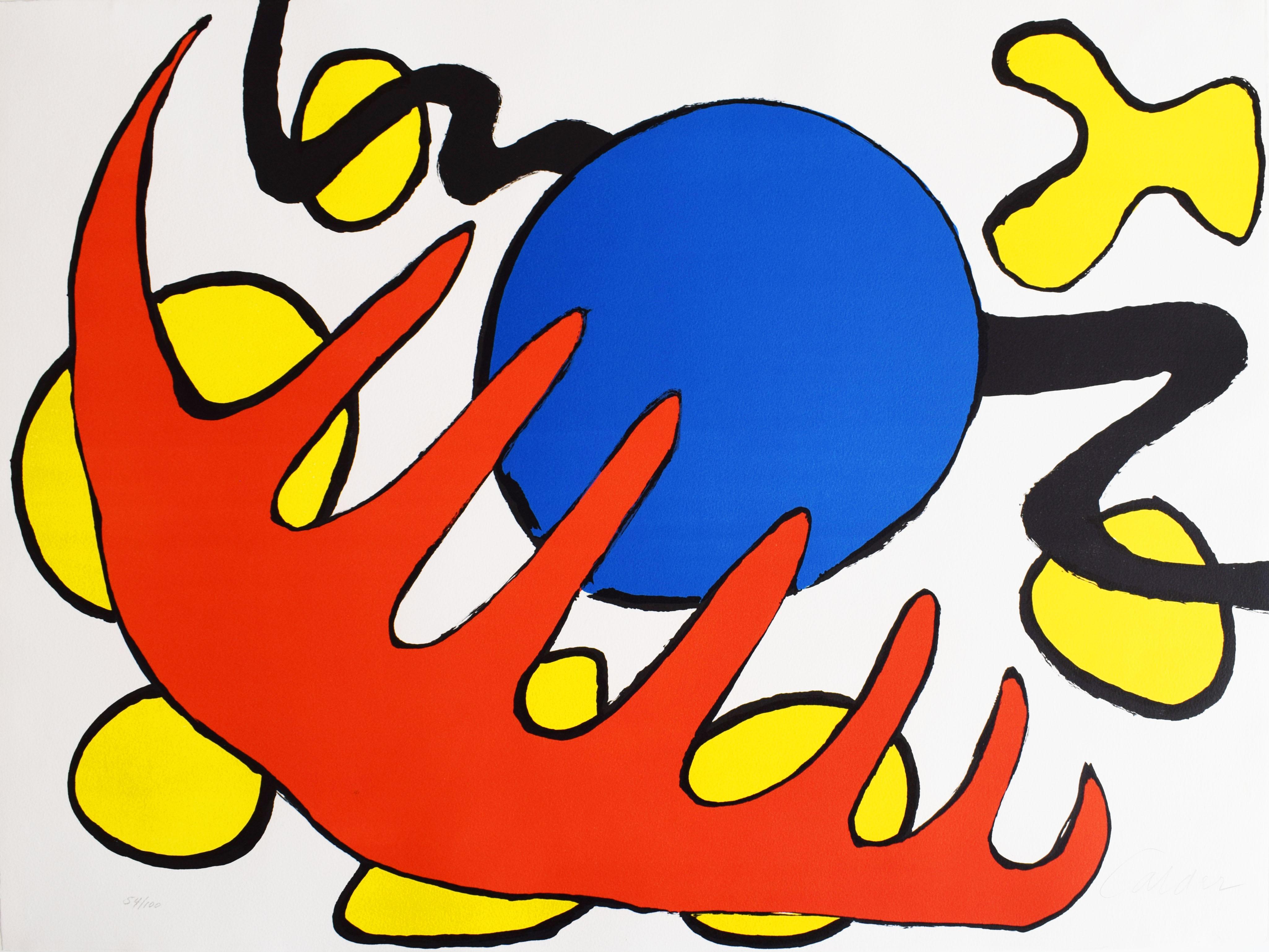 Print di Alexander Calder - Luna blu - Onde americane Luna Celeste