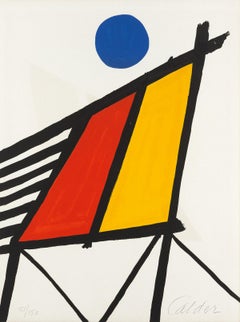 Blue Sun -- Print, Lithorgaph, Abstract by Alexander Calder