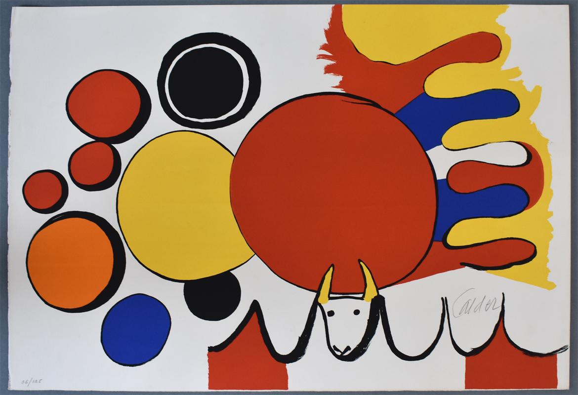 Bull and Circles, from: Poems to Watch - Print by Alexander Calder