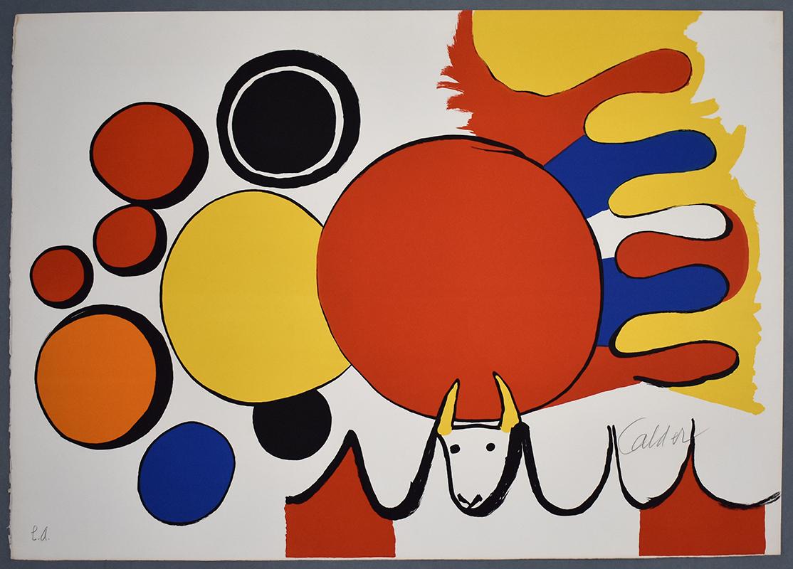 Bull and Circles, from: Poems to Watch  Poemas para Mirar - Print by Alexander Calder