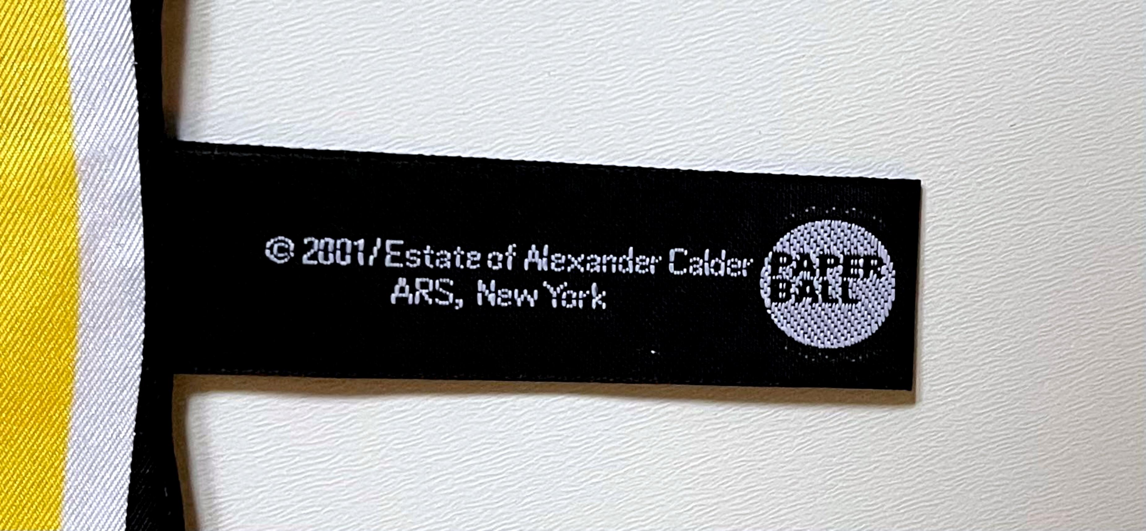 Calder #1 , 100% Silk Scarf  (33 inches x 35 inches) designed by Calder - Print by Alexander Calder