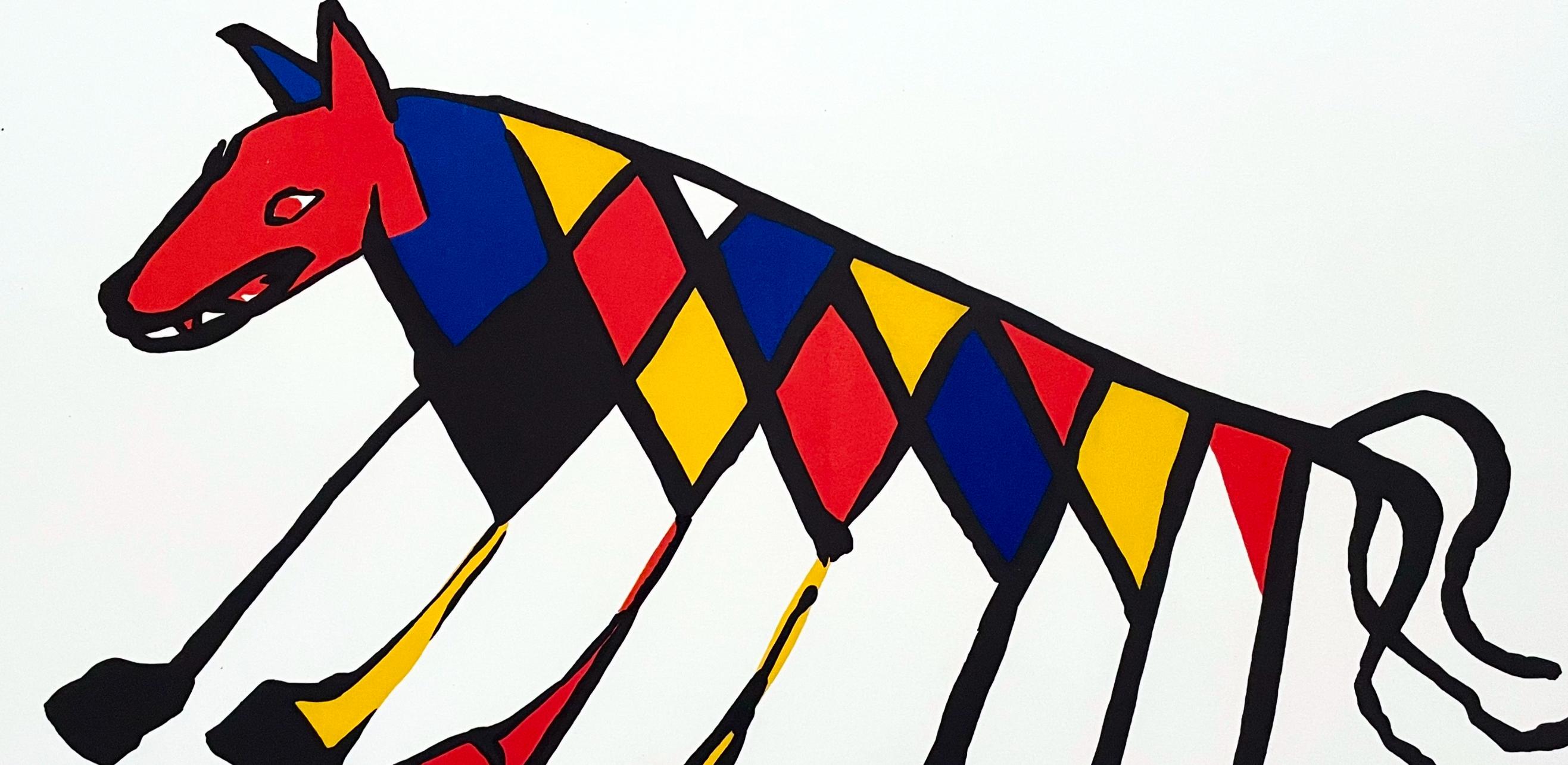 Calder, Beastie, Braniff International Airways Flying Colors (después) - Figurative Print Gris de Alexander Calder