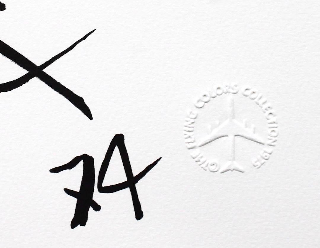 Litografía sobre papel vélin d'Arches. Inscripción: Firmada en la plancha, grabada con el sello oficial de la Colección Braniff Flying Colors y sin numerar, tal como se emitió. Buen estado. Notas: De la colección [Braniff International Airways]