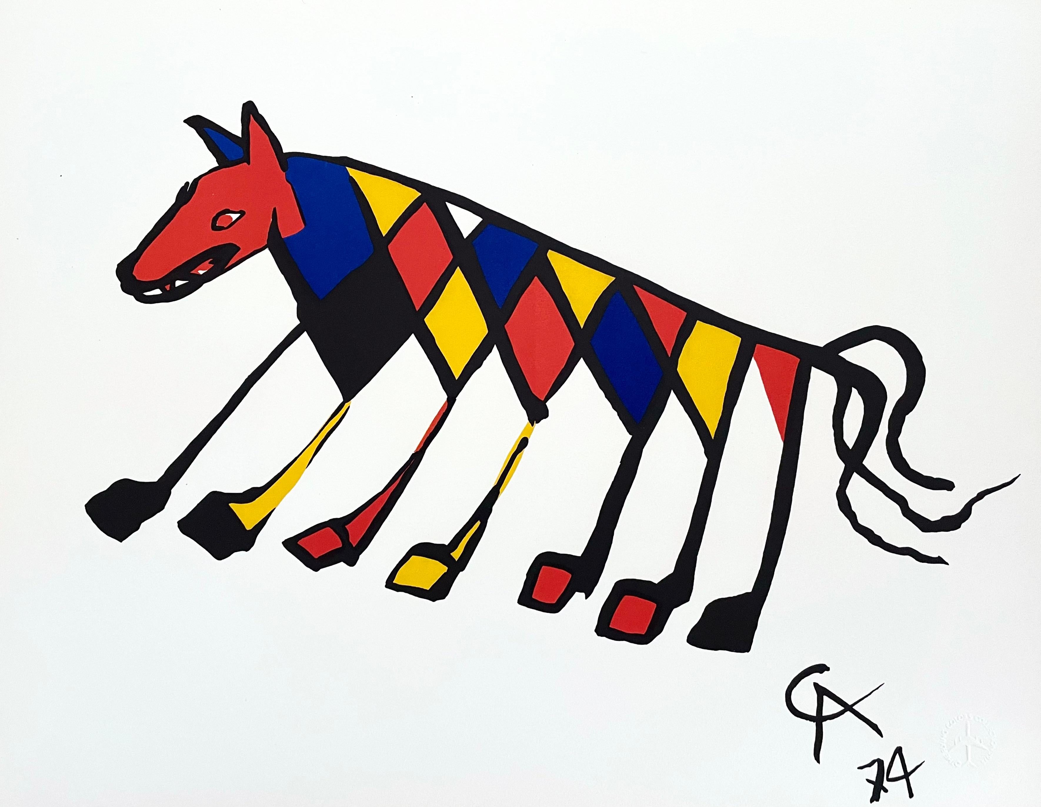 Figurative Print de Alexander Calder - Calder, Beastie, Braniff International Airways Flying Colors (después)