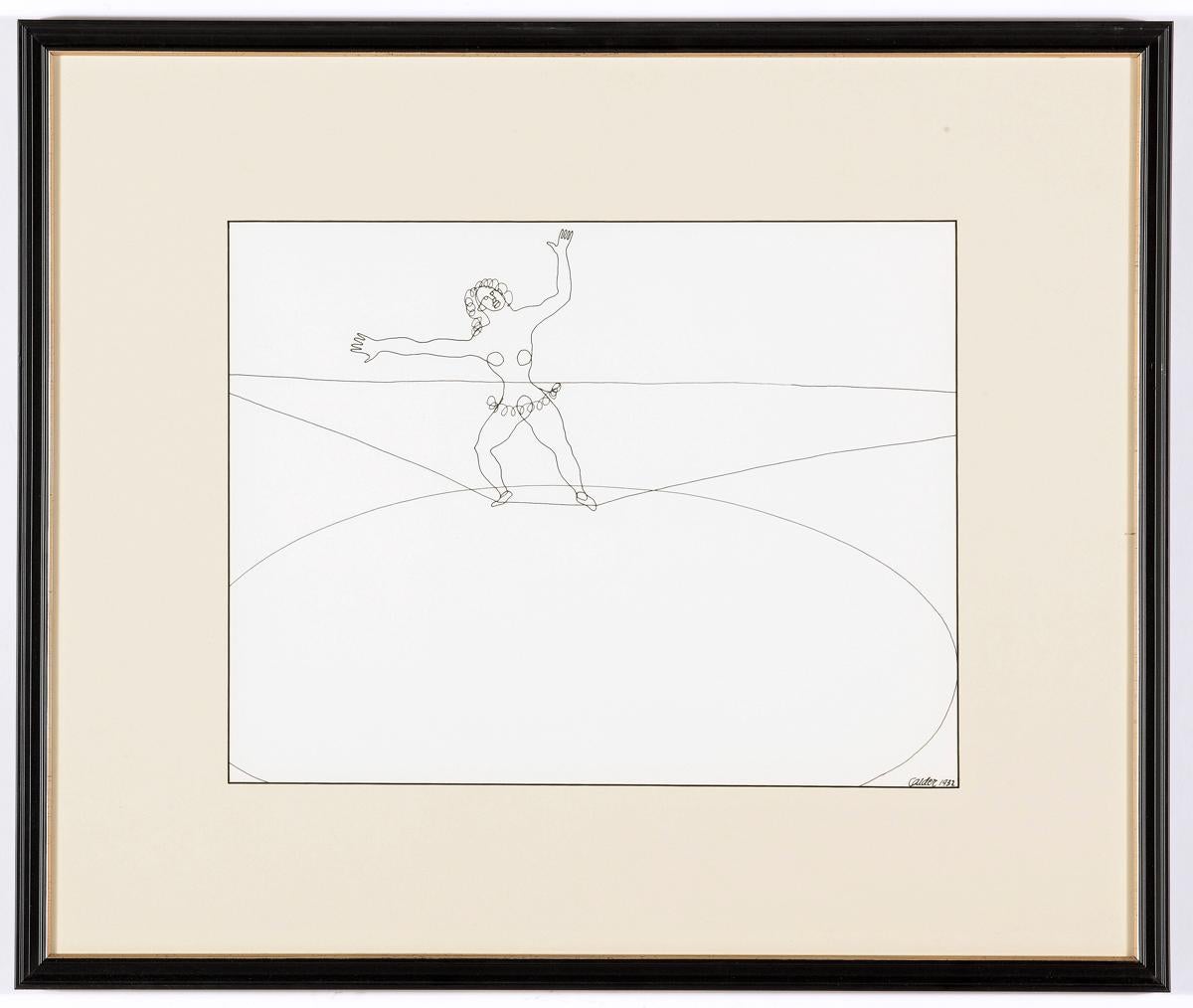 Calder Circus, complete Set of 16 lithographs after the original drawings - Beige Animal Print by (after) Alexander Calder