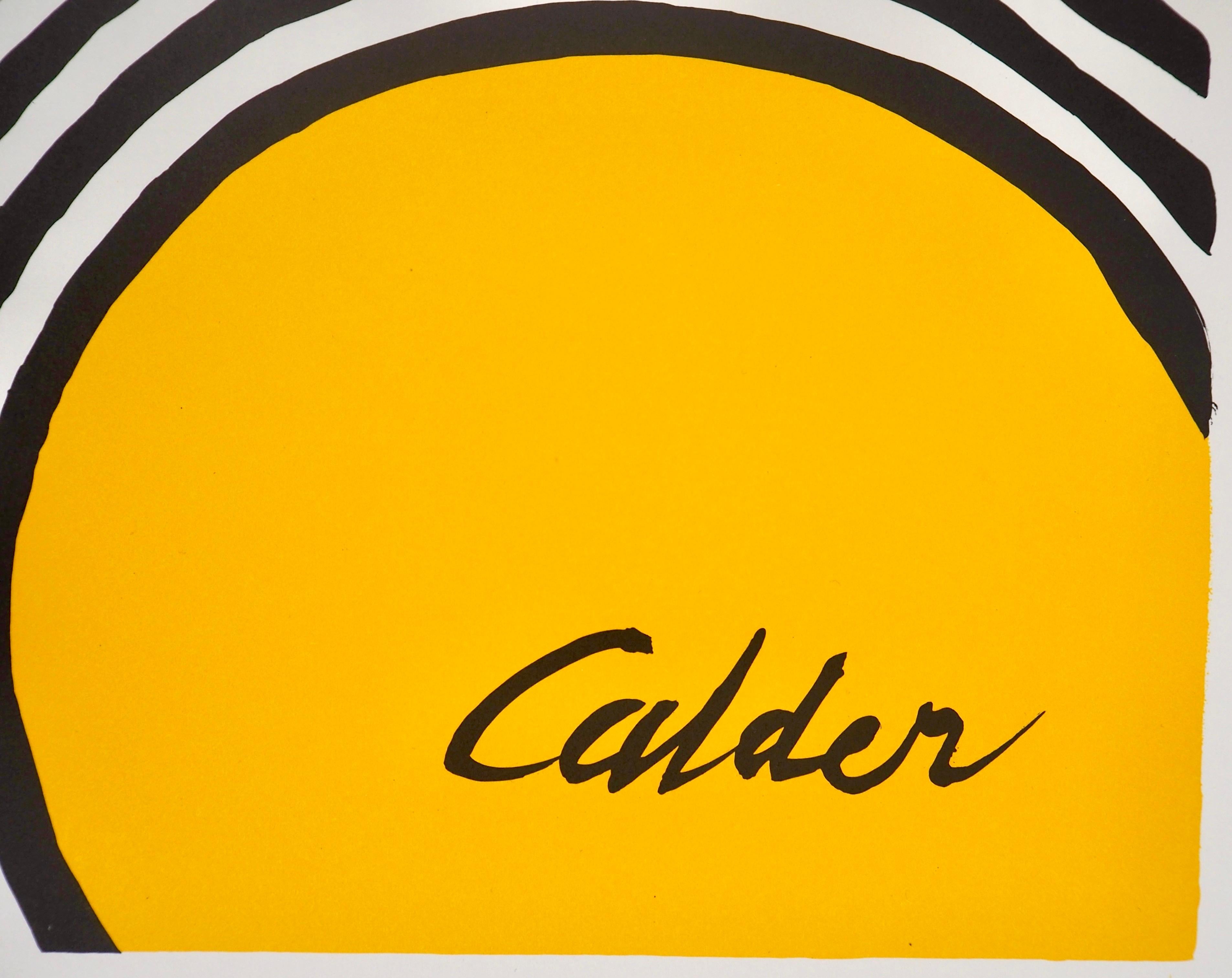Calder, Clown (after) - Black Abstract Print by Alexander Calder