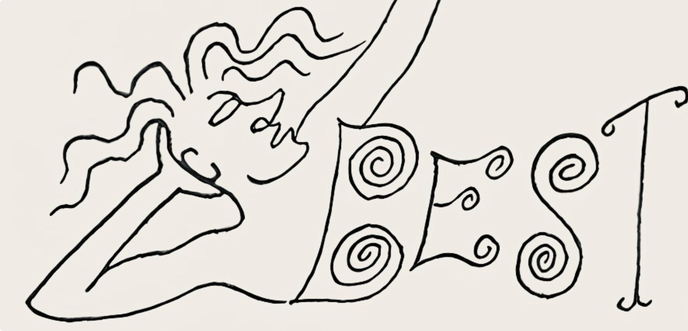 Calder, Komposition, Ein Bestiary (after) – Print von Alexander Calder