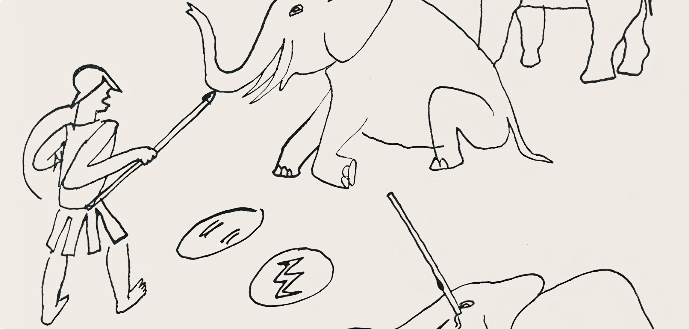 Calder, Komposition, Ein Bestiary (after) (Weiß), Landscape Print, von Alexander Calder