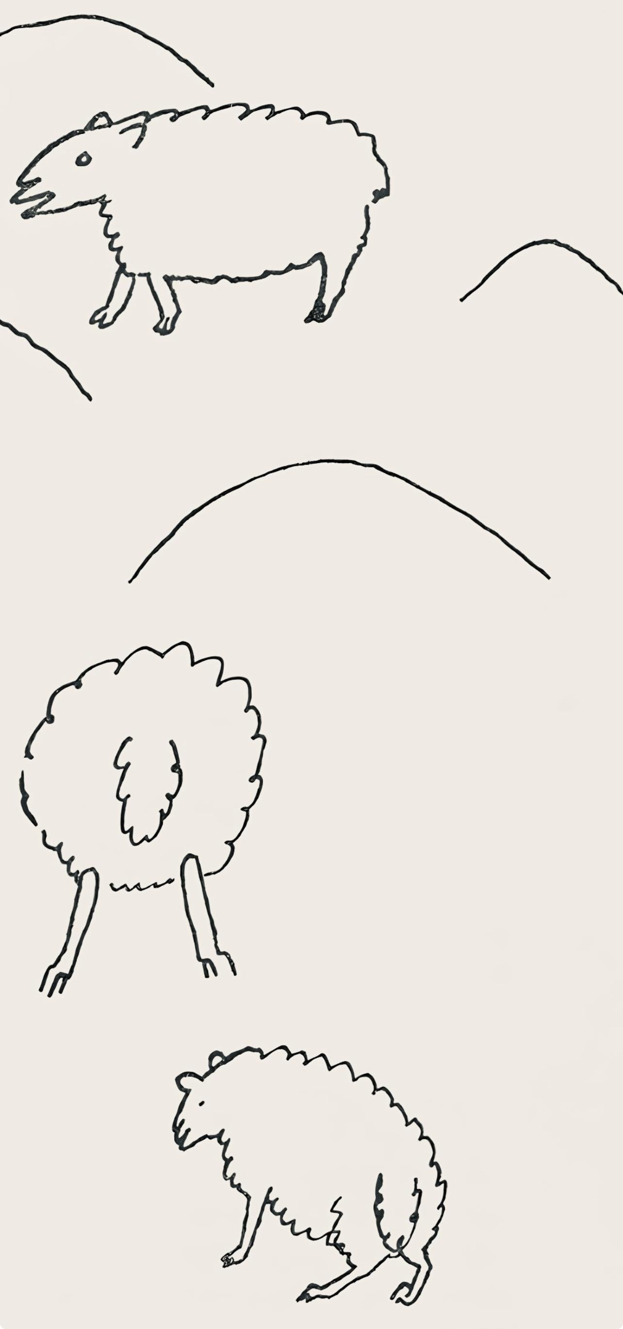 Calder, Komposition, Ein Bestiary (after) (Weiß), Landscape Print, von Alexander Calder